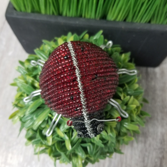 Ladybug decor (wire and beaded ) - Picture 4 of 8